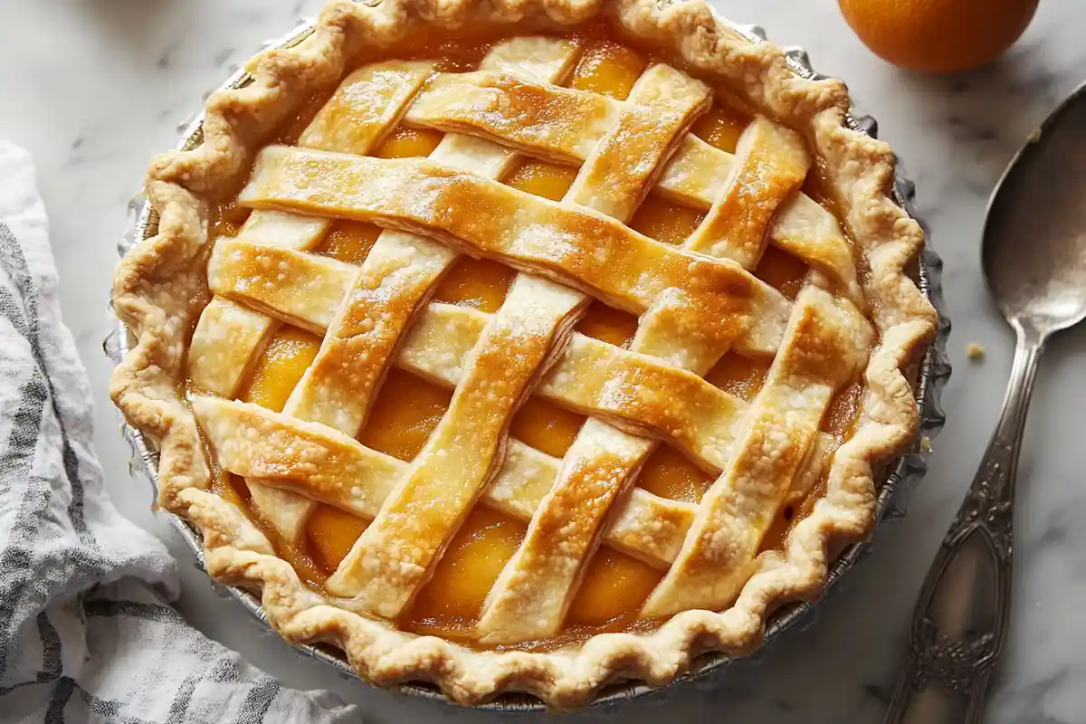 Flaky Crisco pie crust recipe on a wooden board.