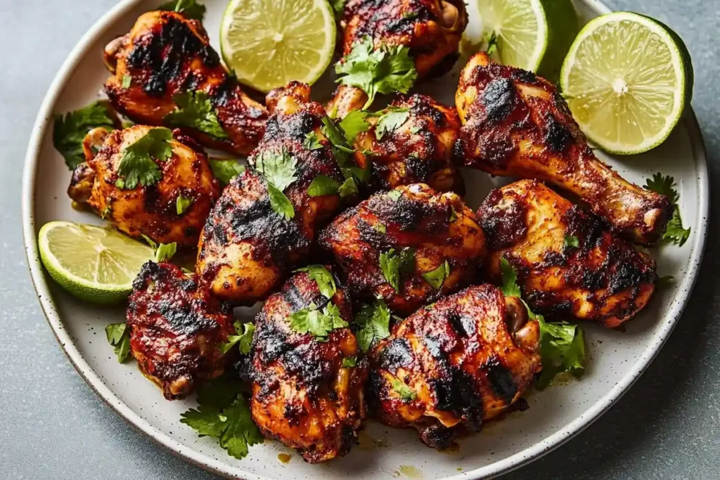 Delicious grilled pollo asado chicken pieces